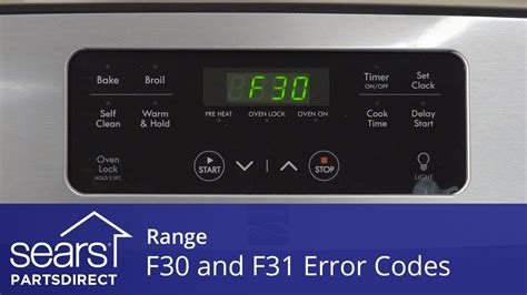 frigidaire range f31 error code