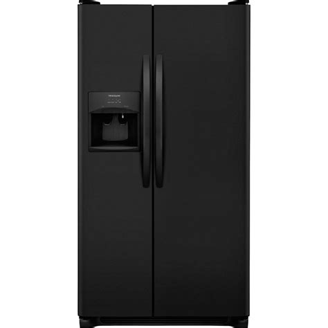 frigidaire side by side black refrigerator