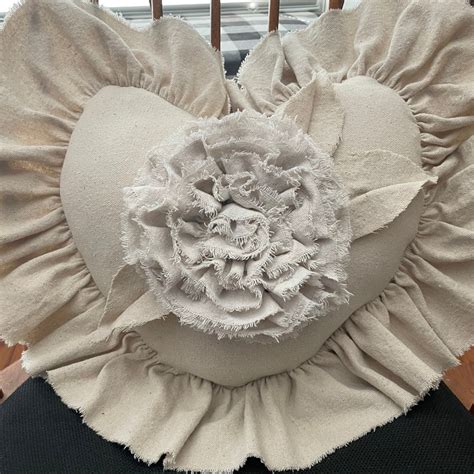 Frilly Heart Pillow