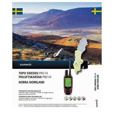 Garmin Friluftskartan Pro V4 Norra Norrland Svart →【GPS på Sportamore】