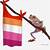 frog holding a flag