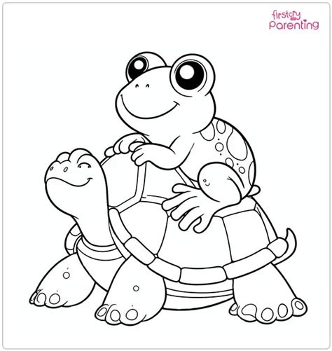 Frog And Turtle Coloring Pages