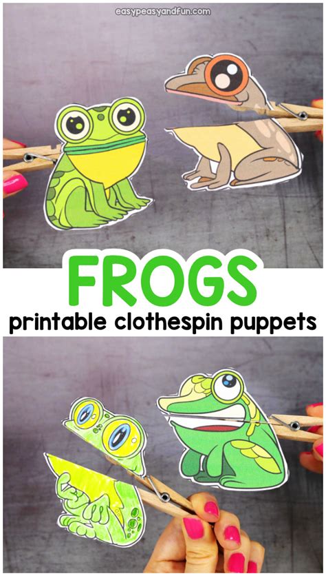 Frog Clothespin Craft Printable