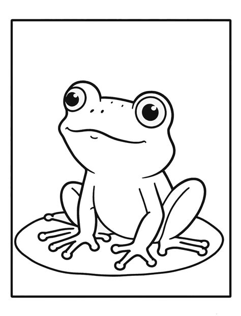 Frog Coloring Page Simple