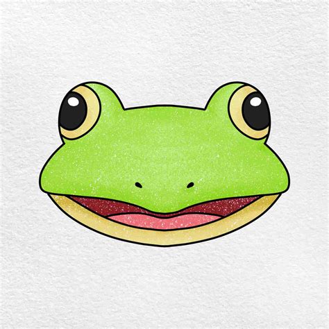 Drawing a frog head