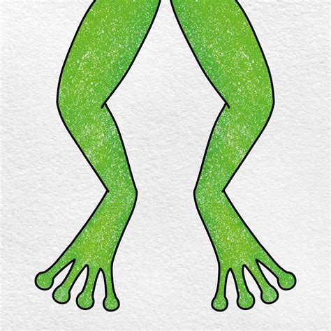 Drawing frog legs for a child