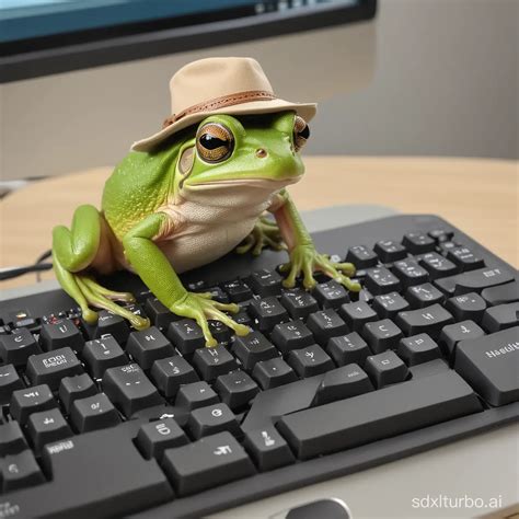 Frog Using Keyboard Symbols