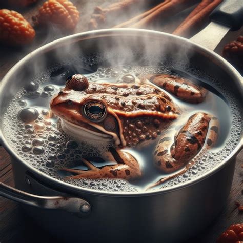Frogs Boiling Water