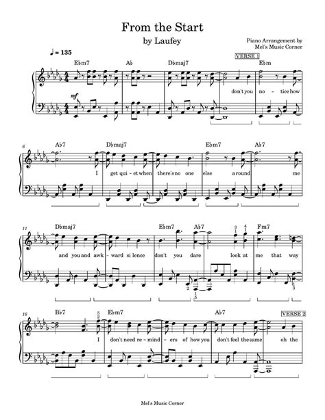 from the start by laufey sheet music