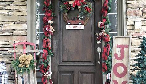 Front Door And Porch Christmas Decorating Ideas