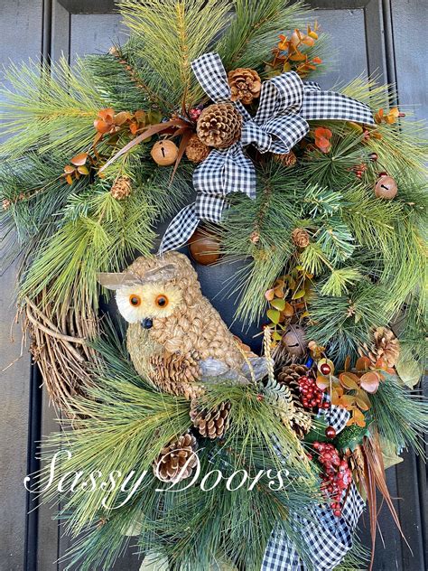 Winter Wreath, Winter Monogram Wreath, Grapevine Wreath, Pine Wreath
