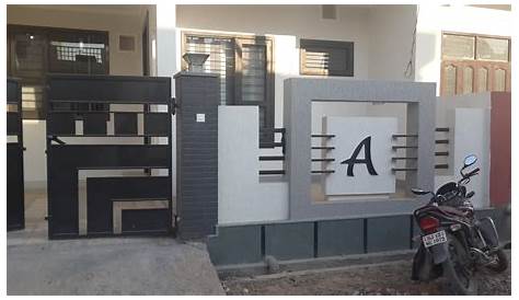 Front Side Indian House Front Boundary Wall Designs Construction / Civil Work S.r. Buildtech The Gharexperts