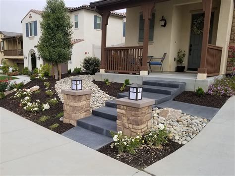 Front yard landscaping ideas patio design concrete front yard
