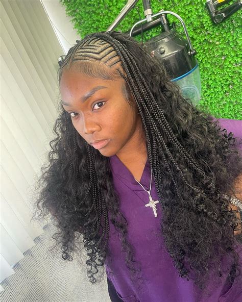 Front Braids With Ribbon