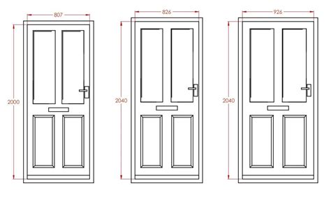 Front Door Sizes Cm