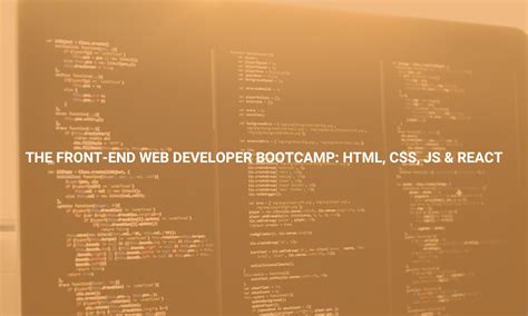 Front End Developer Bootcamp