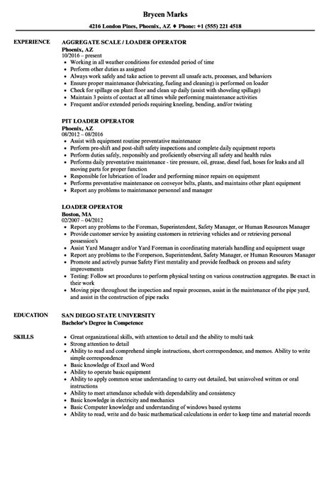 Front End Loader Operator Cv