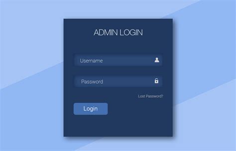 front end login page