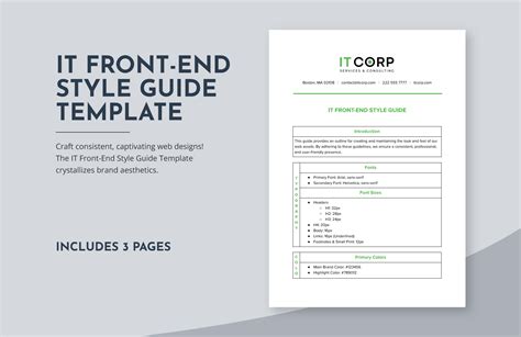 Front End Style Guide Template