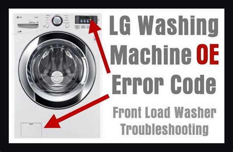 Front Load Washer Error Code Oe