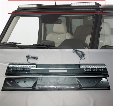 front roof spoiler with led drl for mercedes benz w463