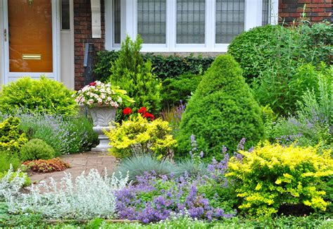 Front Yard Landscape With Plants