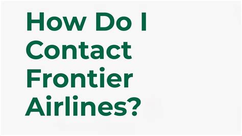 frontier airlines customer service