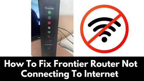 frontier router not connecting to internet