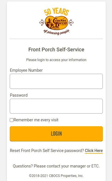 frontporchselfservice crackerbarrel com