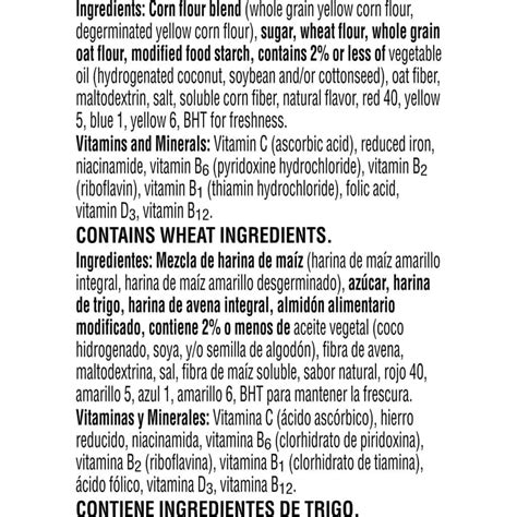 froot loops cereal ingredients