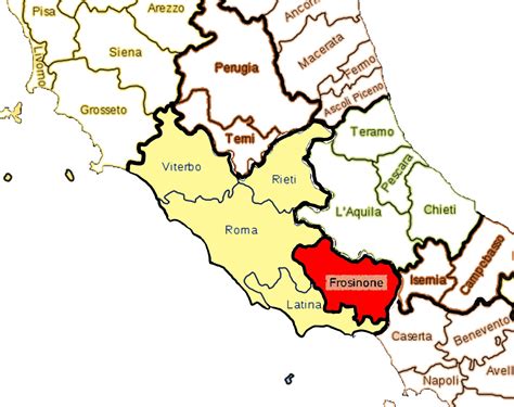 frosinone lazio italy map