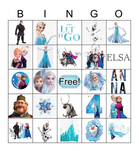 Frozen Bingo Game Instant Download Printable Party Game Etsy in 2021