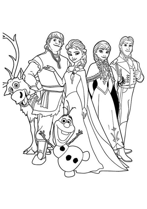 Frozen Cast Coloring Page