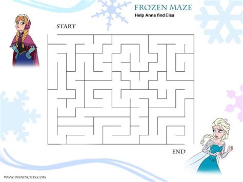 Frozen Maze Free Printable