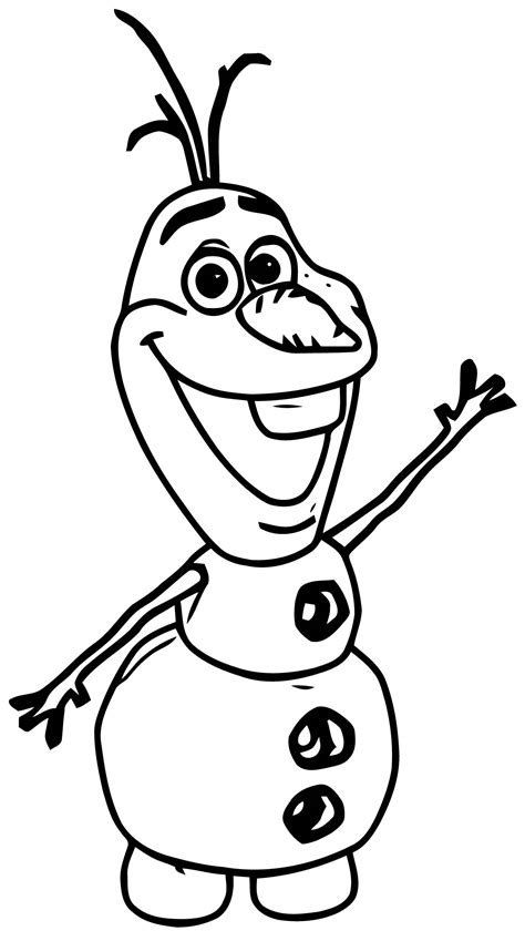 frozen olaf face coloring pages