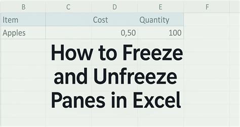 Frozen Panes in Excel Made Easy