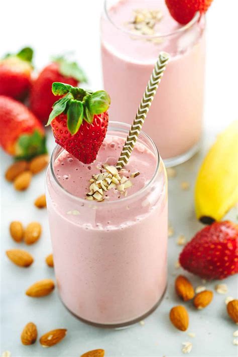 Simple Strawberry Smoothie Recipe with Almond Milk Elmhurst 1925