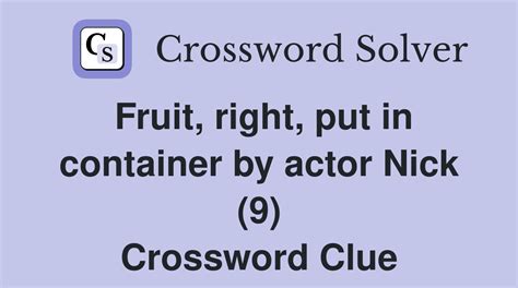 Fruit Container Clue