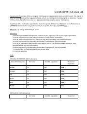 Fruit Loop Lab Answer Key