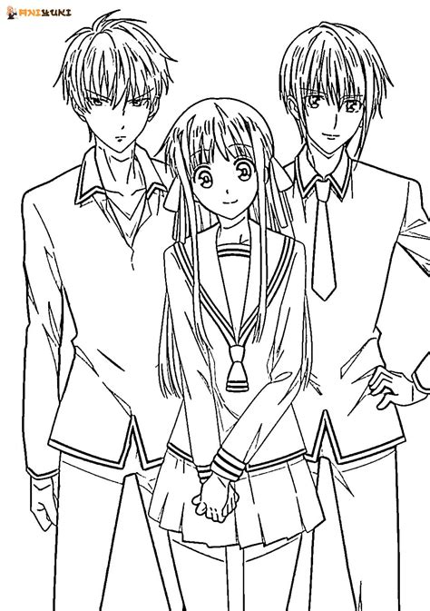 Fruits Basket Anime Coloring Pages