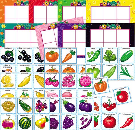 Fruits And Vegetables Printables Bar Code