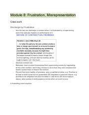 frustration of misrepresentation