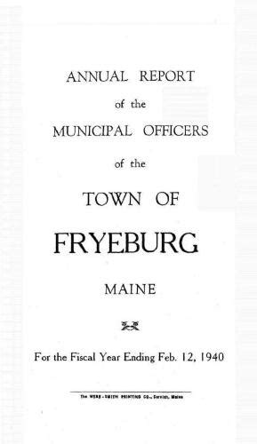 fryeburg maine town report