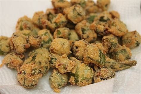 Frying okra