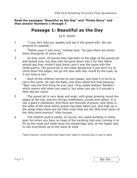 Fsa Practice Test Printable