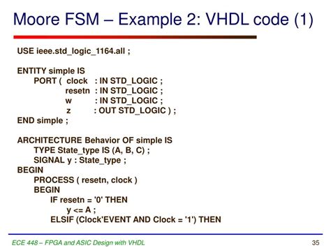 fsm vhdl code examples