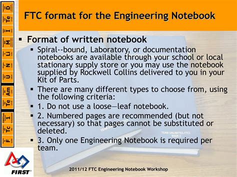 ftc engineering notebook examples pdf