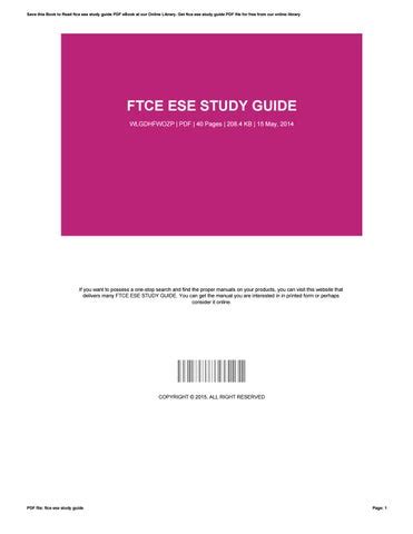 ftce ese study guide