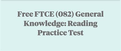 ftce reading free practice tests