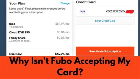 fubo declining my card
